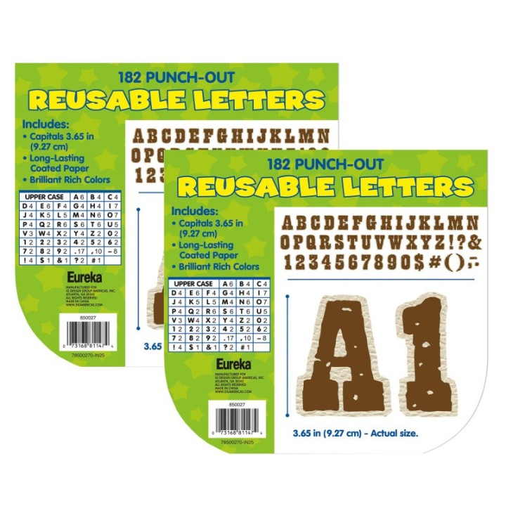 Eureka® Wild Wild Classroom Deco Letters, 181 Characters Per Pack, 2 Packs