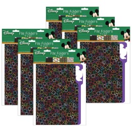 Eureka® Geo Mickey® File Folders, 4 Per Pack, 6 Packs