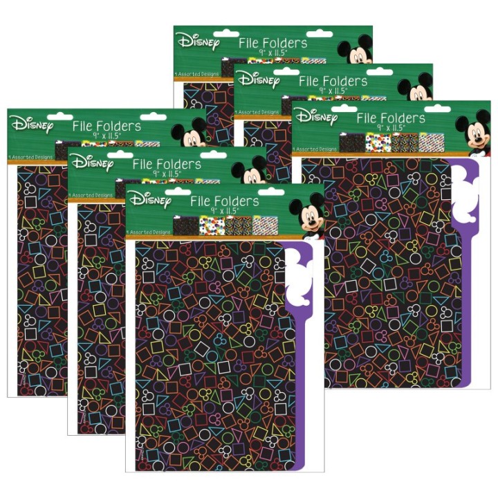 Eureka® Geo Mickey® File Folders, 4 Per Pack, 6 Packs