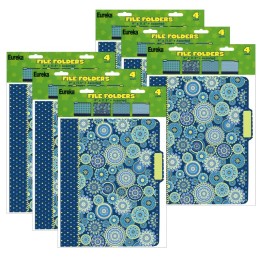 Eureka® Blue Harmony File Folders, 4 Per Pack, 6 Packs
