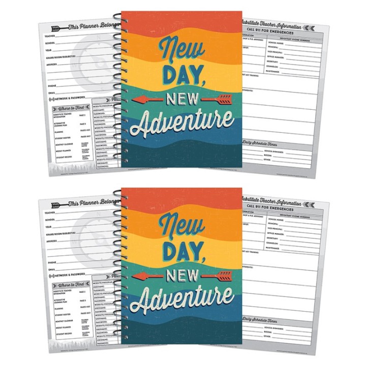 Eureka® Adventurer Lesson Plan Spiral Bound Book, Pack of 2
