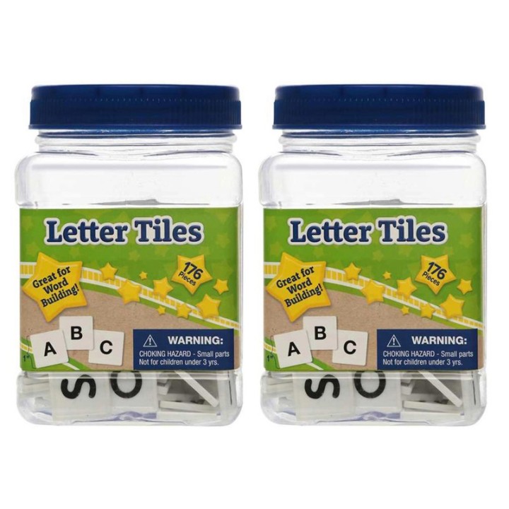 Eureka® Tub of Letter Tiles, 176 Per Pack, 2 Packs
