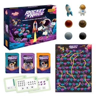 The Fidget Game Rocket Race Number Sense & Place Value Board Game