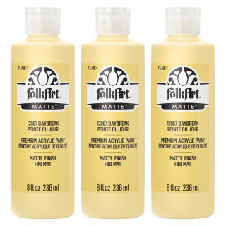 FolkArt Acrylic Paint Matte, 8oz., Daybreak, Pack of 3