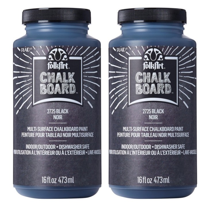 FolkArt Chalkboard Paint, 16oz., Black, Pack of 2