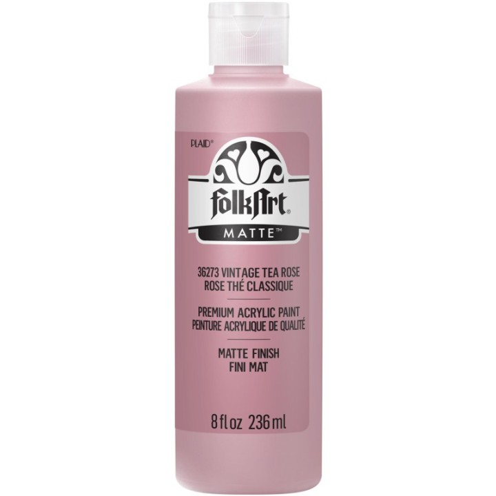 FolkArt Acrylic Paint Matte, 8oz., Vintage Tea Rose