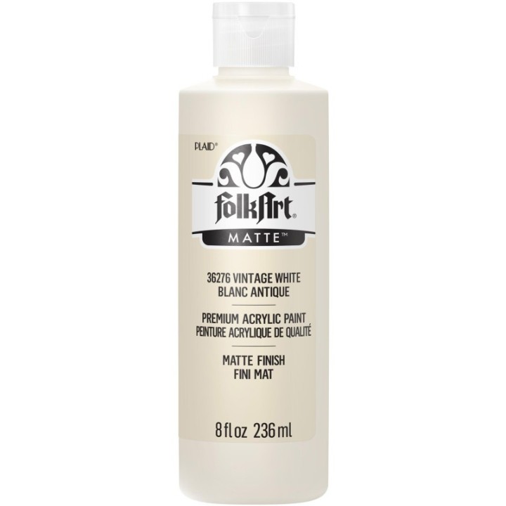 FolkArt Acrylic Paint Matte, 8oz., Vintage White