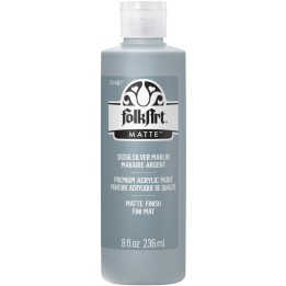 FolkArt Acrylic Paint Matte, 8oz., Silver Marlin
