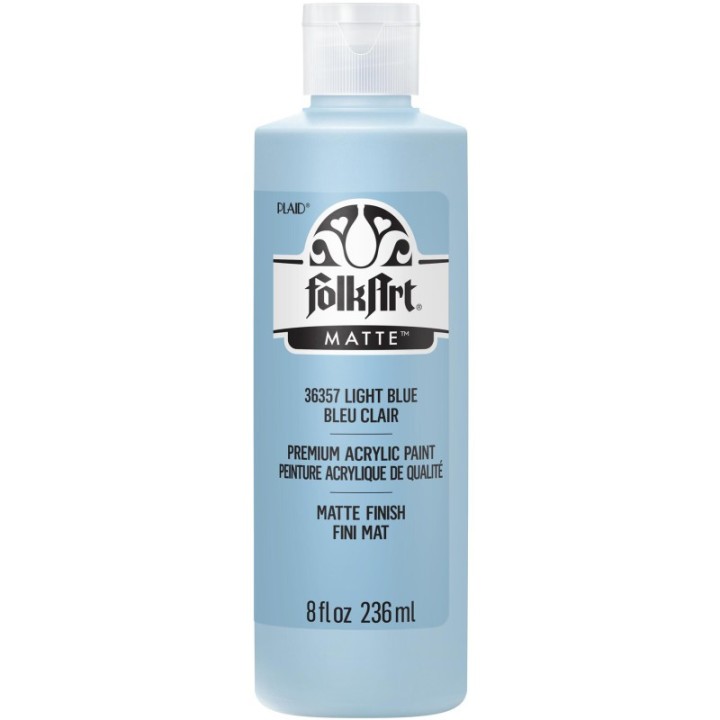 FolkArt Acrylic Paint Matte, 8oz., Light Blue