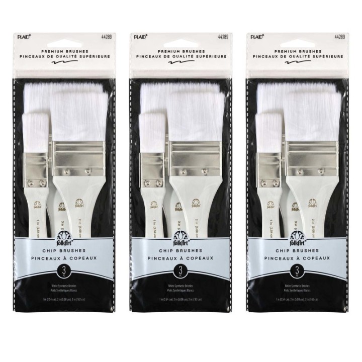 FolkArt White Nylon Chip Set, 3 Per Set, 3 Sets