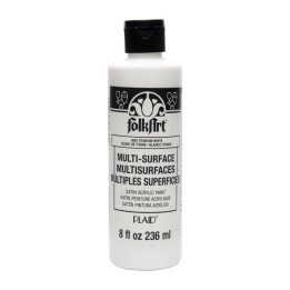 FolkArt Acrylic Paint Multi-Surface Satin, 8oz., Titanium White