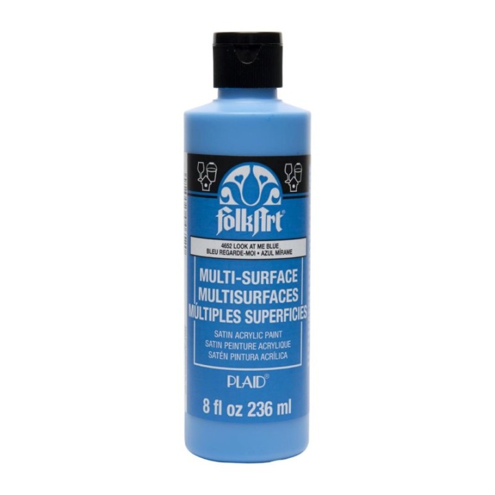 FolkArt Acrylic Paint Multi-Surface Satin, 8oz., Look At Me Blue