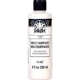 FolkArt Acrylic Paint Multi-Surface, 8oz., Pearl White