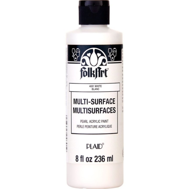 FolkArt Acrylic Paint Multi-Surface, 8oz., Pearl White