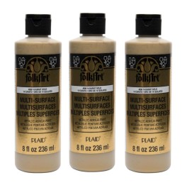 FolkArt Acrylic Paint Metallic, 8oz., 14k Gold, Pack of 3