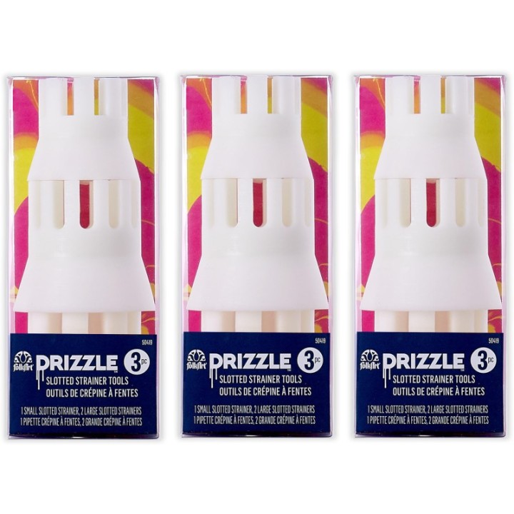 FolkArt Drizzle Slot Strainer Pour Tool Set, 3 Per Set, 3 Sets