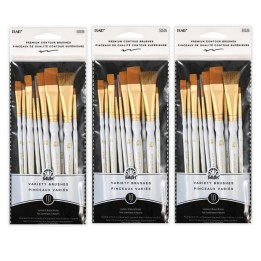 FolkArt Artist Variety Brush Set, 10 Per Set, 3 Sets
