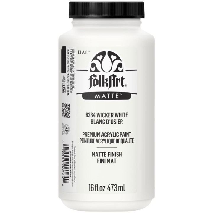 FolkArt Acrylic Paint Matte, 16oz., Wicker White