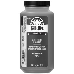 FolkArt Acrylic Paint Matte, 16oz., Licorice