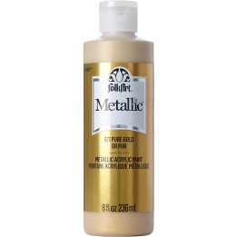 FolkArt Acrylic Paint Metallic, 8oz., Pure Gold