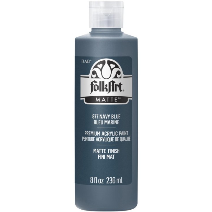FolkArt Acrylic Paint Matte, 8oz., Navy Blue