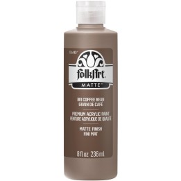 FolkArt Acrylic Paint Matte, 8oz., Coffee Bean