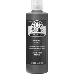 FolkArt Acrylic Paint Matte, 8oz., Licorice