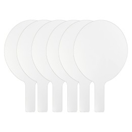 Flipside Products Oval Dry Erase Answer Paddles, 7" x 12", Pack of 6