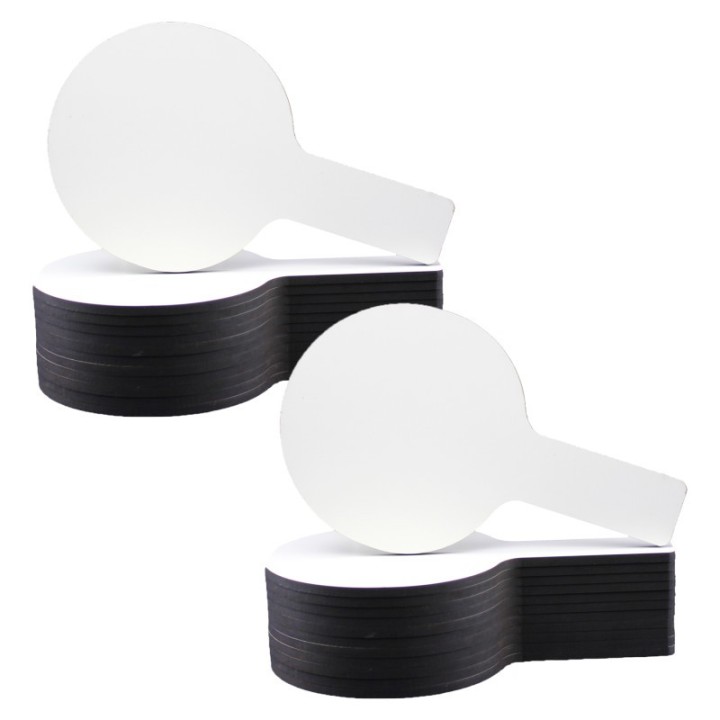 Flipside Products Mini Dry Erase Answer Paddles, 5" x 9", 12 Per Pack, 2 Packs