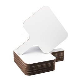 Flipside Products Single-Sided Rectangular Dry Erase Answer Paddle, 8" x 9.75", Pack of 12