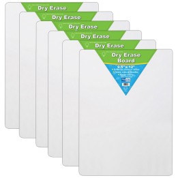 Flipside Products Dry Erase Board, 9.5" x 12", Pack of 6