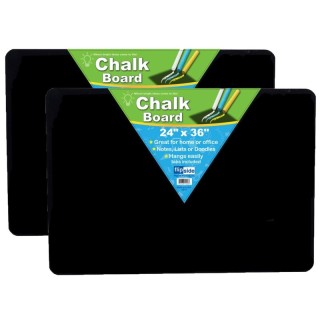Flipside Products Chalk Board, 24" x 36", Black, Pack of 2