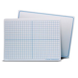 Flipside Products Magnetic Dry Erase Learning Mat, Two-Sided XY Axis/Plain, 9" x 12", Pack of 12