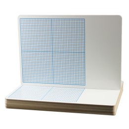 Flipside Products 1/4" Graph Dry Erase Board, 11" x 16", Pack of 12