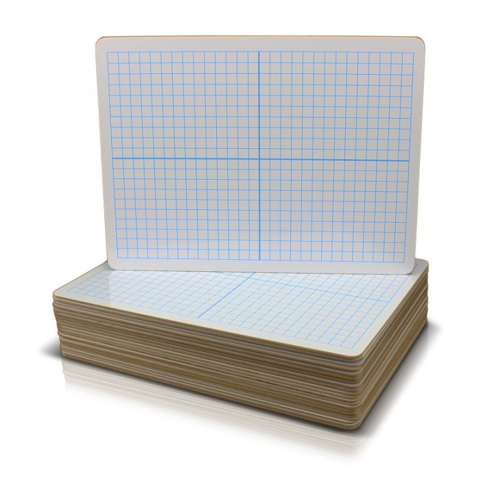 Flipside Products Dry Erase XY Axis/Dry Erase, Two Sided, 9 x 12, Class Pack of 24
