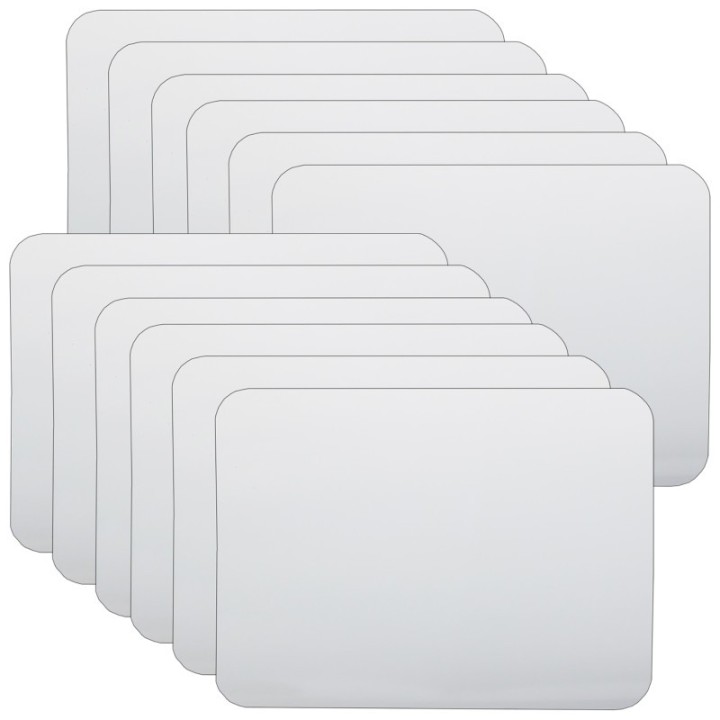 Flipside Products Two-Sided Dry Erase Board, 6" x 9", White, Pack of 12