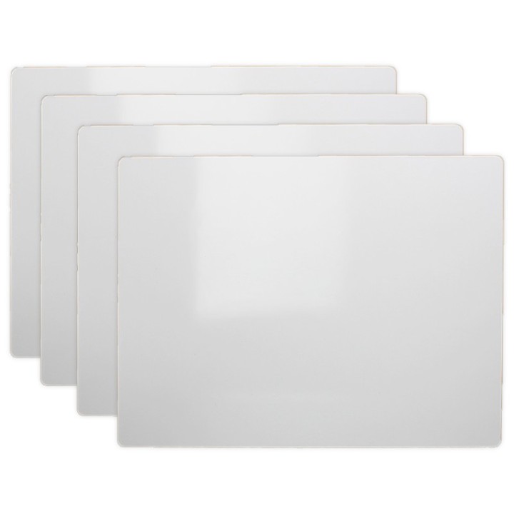 Flipside Products Two-Sided Dry Erase Board, 5" x 7", Pack of 4