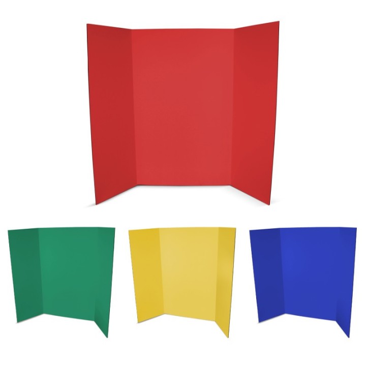 Flipside Products 1-Ply Project Board, 36" x 48", Primary Colors, Pack of 4