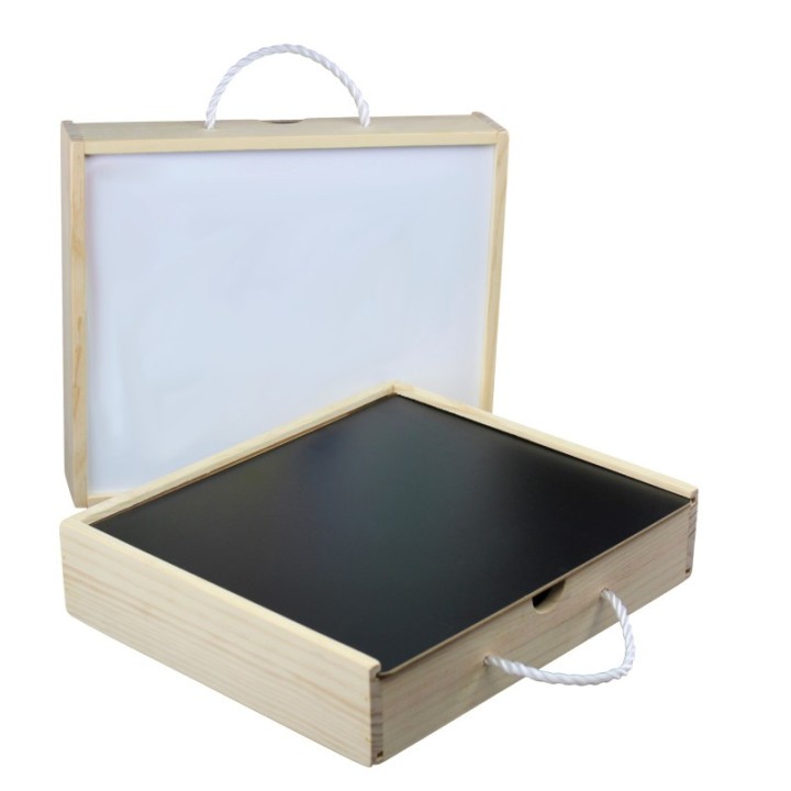 Flipside Products Magnetic Activity Fun Box, Hardwood, Dry Erase and Chalk Surface