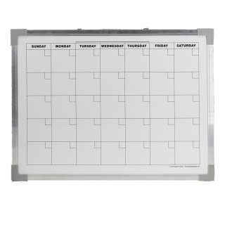 Crestline Products Dry Erase Magnetic Aluminum Framed Calendar, 18" x 24"