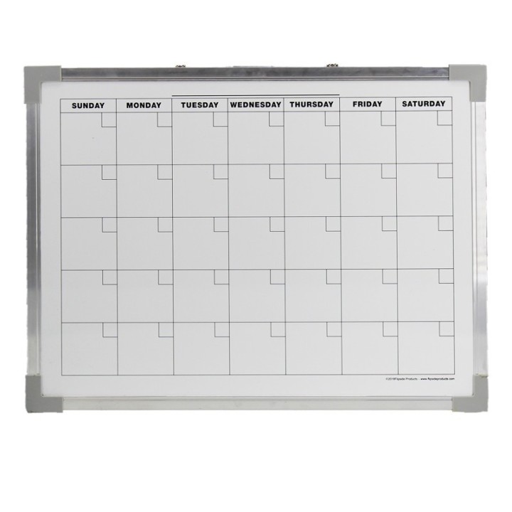 Crestline Products Dry Erase Magnetic Aluminum Framed Calendar, 18" x 24"