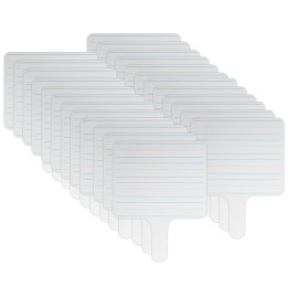Flipside Products Rectangular Lined Dry Erase Answer Paddle, Class Pack of 24