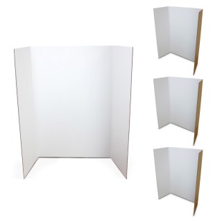 Flipside Products 1-Ply Project Board, 36" x 48", White, Pack of 4