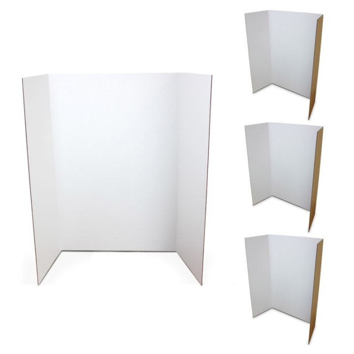 Flipside Products 1-Ply Project Board, 36" x 48", White, Pack of 4