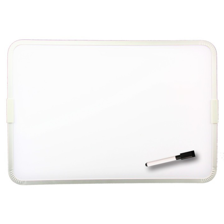 Flipside Products Two-Sided Aluminum Framed, Magnetic Dry Erase Board w/Pen, 9" x 12"