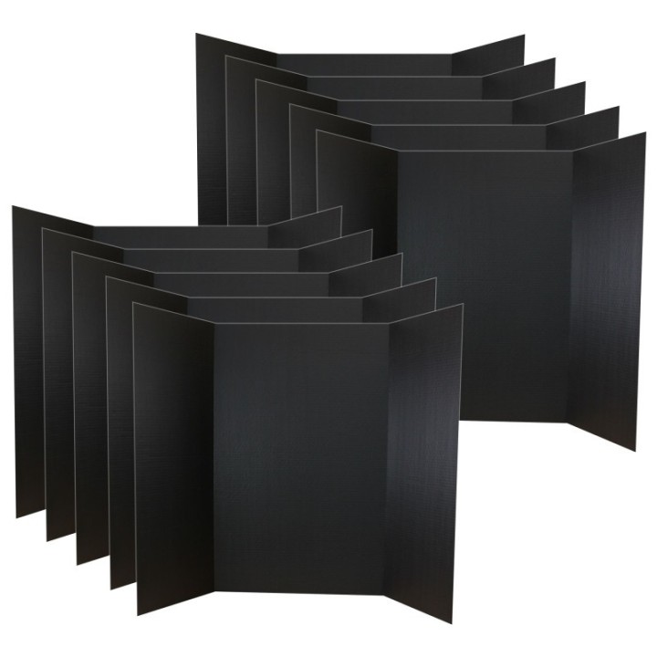 Flipside Products 1 Ply Project Board, Black, 36" x 48", Bulk Pack of 10