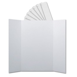 Flipside Products Corrugated Project Boards & Headers Set, 36" x 48", White, 24 Sets