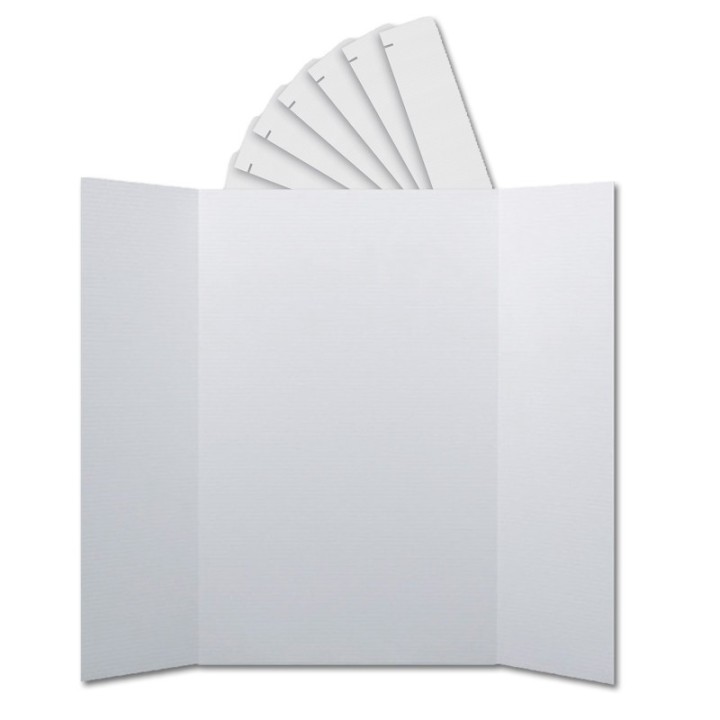 Flipside Products Corrugated Project Boards & Headers Set, 36" x 48", White, 24 Sets
