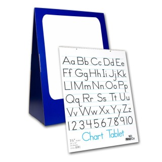 Flipside Products Deluxe Spiral-Bound Flip Chart Stand with Dry Erase Board and 1.5" Ruled Chart Tablet