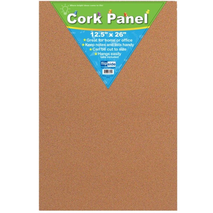 Flipside Products Cork Panel, 12 1/2" x 26"